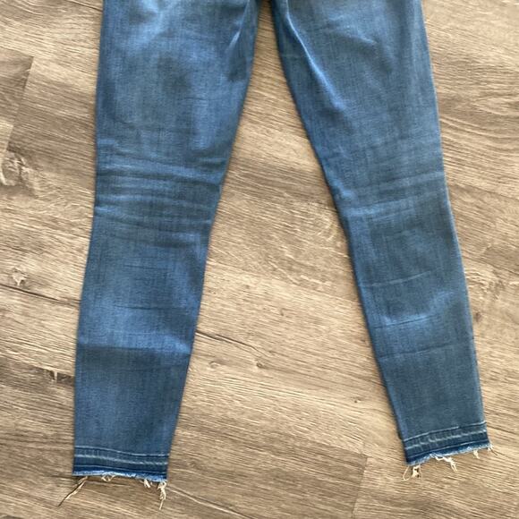 Parker Smith Light Wash Ankle Raw Hem High Waist Skinny Jeans Size 2/26 - Picture 5 of 13